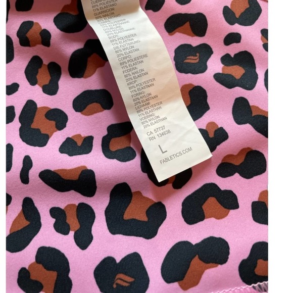 Fabletics Harlyn MIDI Medium Impact Reversible Sports Bra Rose/Teak Large NEW - Picture 4 of 8